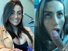 Daniela Buenno pijpt de lul van haar partner in natte orale seks