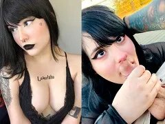 Lua Uchiha pijpt haar vriendje buiten in amateurvideo