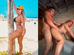 Playboy cover girl uit Rio neukt in de hydro met een nieuwe jongen