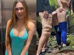 Vakantie met ex deelnemer betrapt op het net neuken bij de waterval